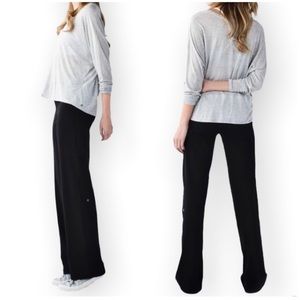 Lululemon Still Pant Black Wide Flared Leg Size 8